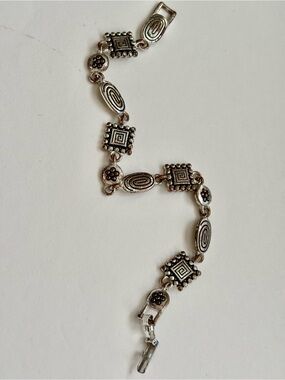 Vintage estate sale Marcasite  Geometric Link Bracelet